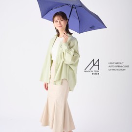 Moonbat 10255-A Magical Tech Folding Umbrella, 5.5 inches (163 g), Ultra Lightweight, UV Protection, Auto Open and Close UV, Folding Umbrella, 20.5 inches (52 cm), blue (navy blue)