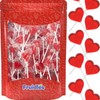 Fruidles Lollipops Mini Heart Shaped Flavored Delicious Lollipop, Individually Wrapped,