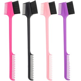 Beavorty 4pcs Multifunctional Brow and Eyelash Makeup Tool Dual-ended Eyebrow Brush Eyelash Comb Tooth Design for Travel and Daily Use
