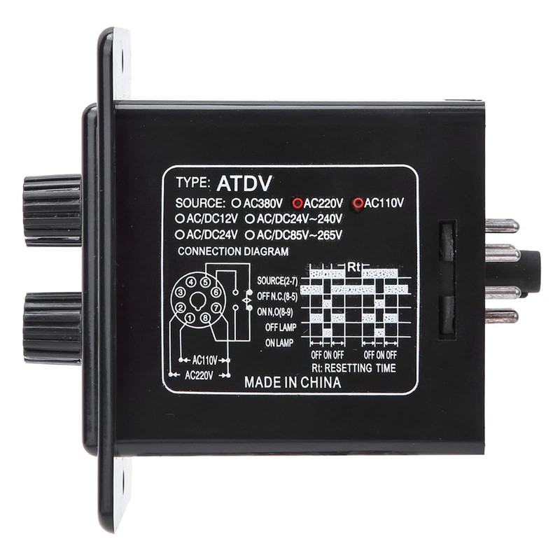 DC12V Twin Timer Relay On Off Knob Control Timer 6S-60M