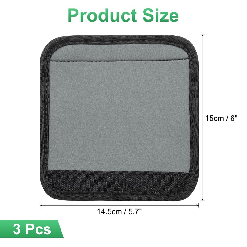 uxcell 3 Pcs Luggage Handle Wrap for Suitcase, Neoprene Handbag