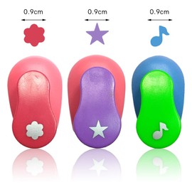 RoxNvm Paper Punch Set, 3PCS Craft Punch Shapes, DIY Mini Hole Puncher, Fashion Cute Craft Paper Punch for Scrapbook Paper Card Making, Hole Punch For Paper Crafts, Cards, Hobby Craft, Photo Album