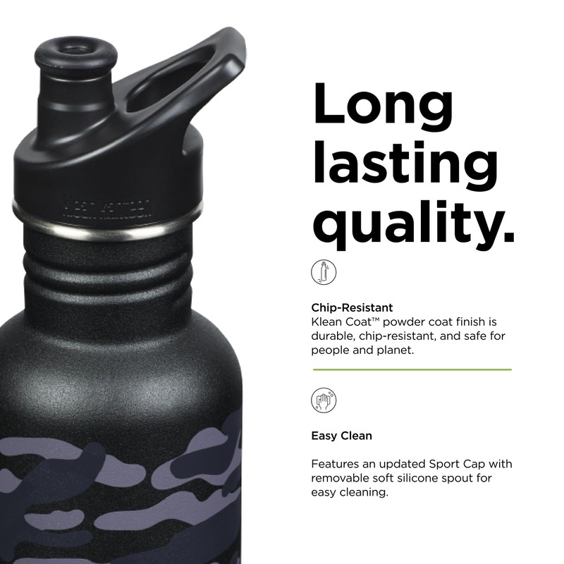 Klean Kanteen Unisex - Adult Klean Kanteen-1008927 Bottle, Black Camo,