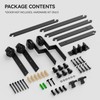 TOPCCJHHD 10 Feet Bypass Sliding Barn Door Hardware Kit for