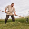 EcoDigiLife Solid Wood Long Handle Weeding Sickle, 30cm Extended Blade