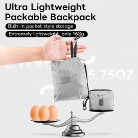 HIKEMAN 24L Lightweight Packable Backpack Waterproof Foldable Hiking Backpacks Small Folding Day Pack for Travel Day Bag for Man Woman Daypack for Day Trips Camping Backpacking Trips (Purple)