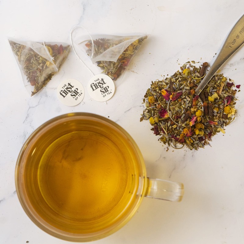 Spirit Tea, Herbal Tea Bags, Chamomile, Lavender, Rose, Cloves, Caffeine-Free,