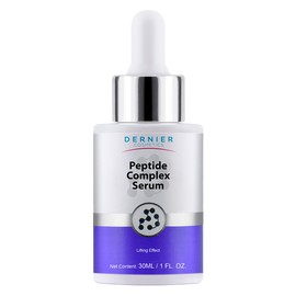 Dernier Peptide Serum for Face 5% - Powerful Multi-Peptide with Hyaluronic Acid Serum Skin Hydrating Brightening Dark Spot Treatment Anti-Aging Reduces Fine Lines & Wrinkles Antioxidant Glow (1 fl oz)