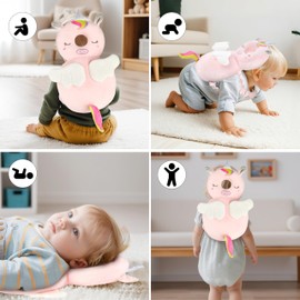 Baby Head Back Protector Backpack Toddler Safety Protector Cushion Pad Soft, Adjustable and Lightweight Design for Safe Walking and Crawling Toddlers Girls and Boys(Unicorn)