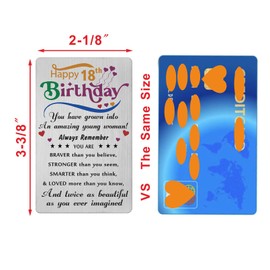 Levole 18th Birthday Gifts for Girls, 18 Year Old Girls Bday Gift Ideas, 18th Birthday Decorations Girls, 18th Birthday Gifts for Women, Birthday Cards for 18 Year Old Girl