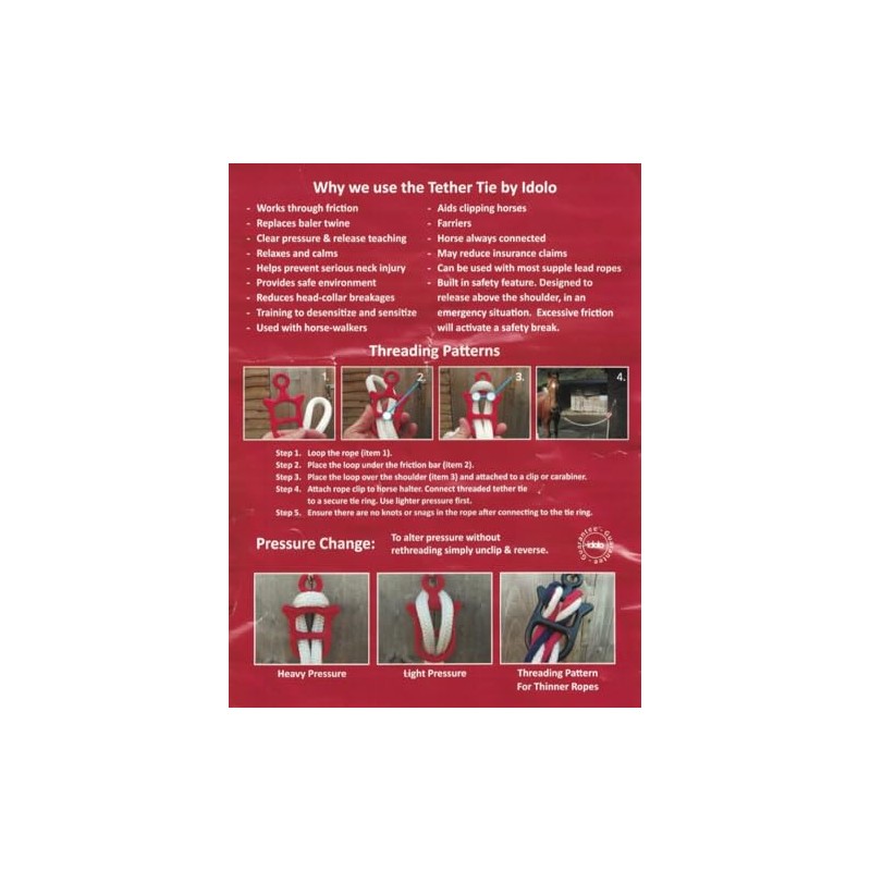 Equipride Idolo Tether Tie Safety Horse Pony & Clip Quick