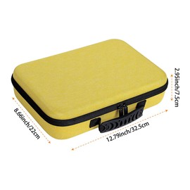 LANDFOBO Essential Oils Carrying Case Holds 60 Grids for 1-3ML Roller Bottles 5ml, 10ml, 15ml Bottles Storage Organizer Bag Hard Shell EVA, Essential Oil Bag with Detachable Sponge Pad Yellow