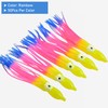 FUSIGO Fishing Squid Skirts Octopus Lures, 50pcs Glow Soft Plastic