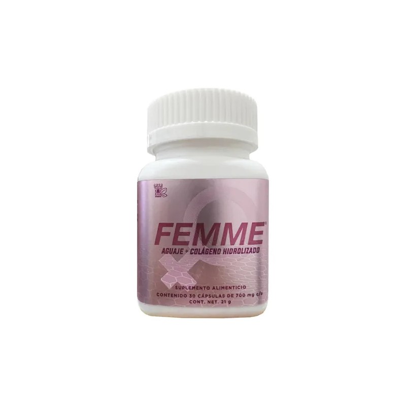 F Femme Aguaje Colageno Hidrolizado (30 Caps) Naturacastle Sabor Sin