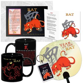 Goldenwave Year Of the Rat, Asian Oriental Chinese Lunar New Year Special 6 pc. Gift Set