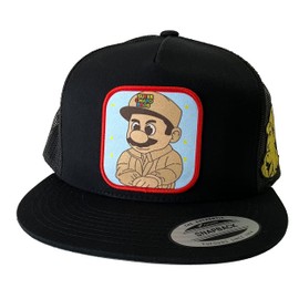 Super Chapo bros red con el Chapo al lado hat Black mesh