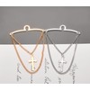 RunootPR Men's Silver Gold Tie Chain Set Cross 2Pcs Chain