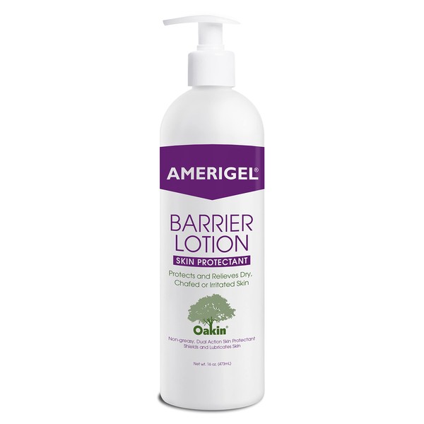 AMERIGEL Barrier Lotion (16 oz. Bottle with Pump) - Skin Protectant to Protect Chafed, Cracked, and Chapped Skin
