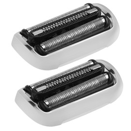 2 Stück Ersatz-Scherkopf Kompatibel mit Braun Series 7, 73S Rasierköpfe Ersatzklingen Klingen Rasierkopf für Series 7 7020s, 7025s, 7085cc, 7027cs, 7071cc and 7075cc etc. (73S, Silber)