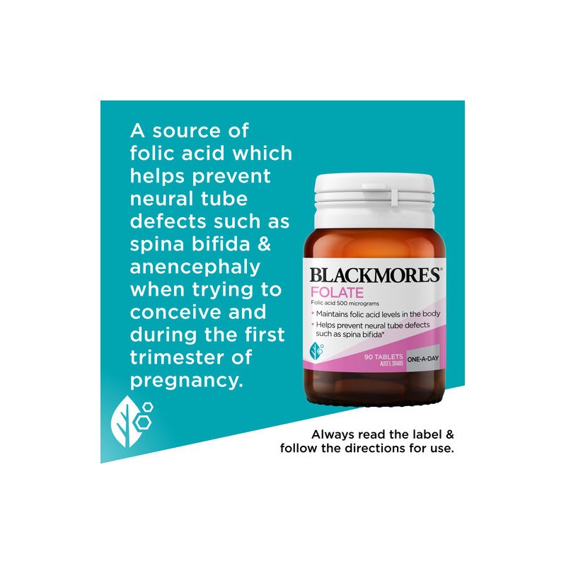 Blackmores Folate 500mcg Tablets