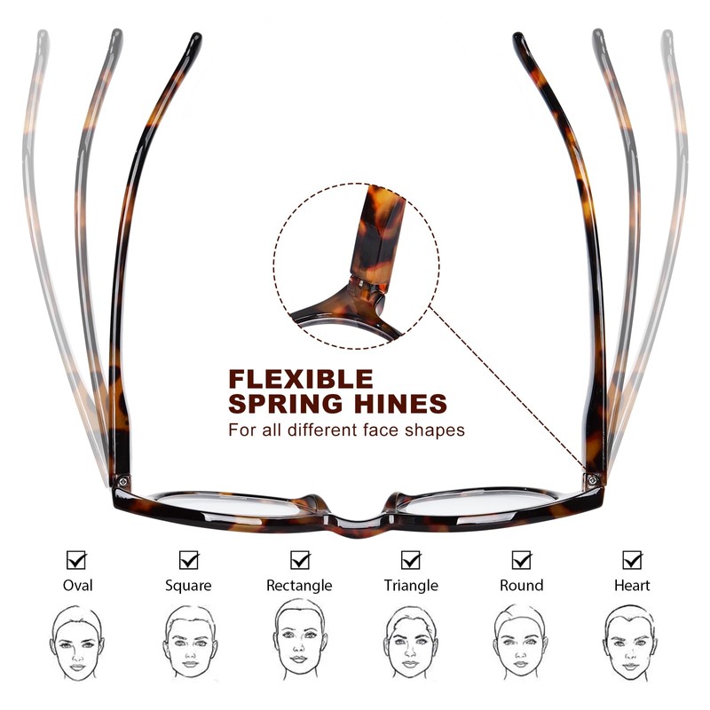 ZESAKER Reading Glasses for Women Men, Retro Round Frame Blue