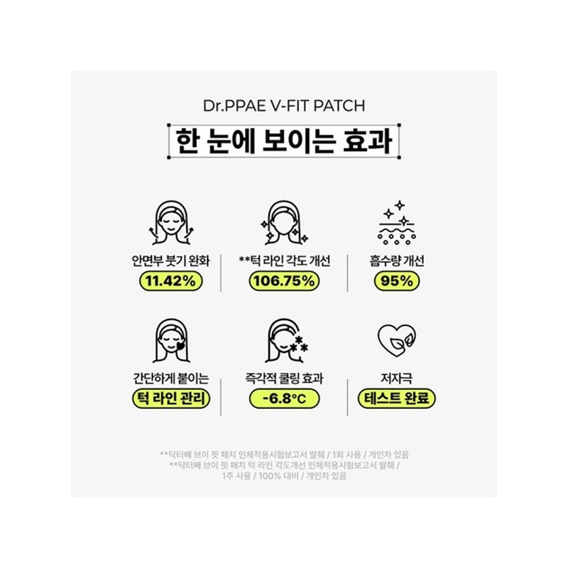 닥터빼 턱살제거 윤곽패치 V-Fit 브이핏 패치, 5개입, 1개 Dr. Bbae
