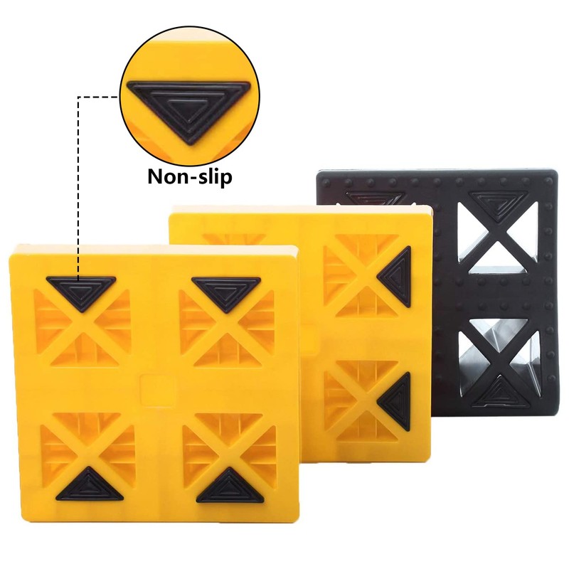Homeon Wheels 10 Packs Rv/Camper Leveling Blocks, Chocks Anti-Slip Pads