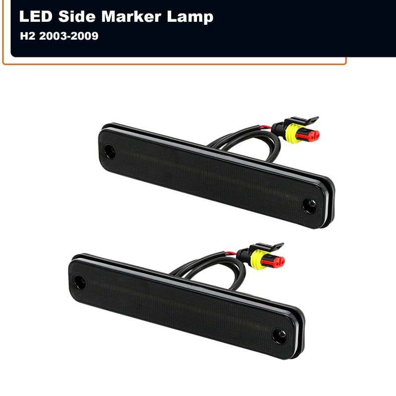 GTINTHEBOX Smoked Lens Amber LED Front Side Marker Light for