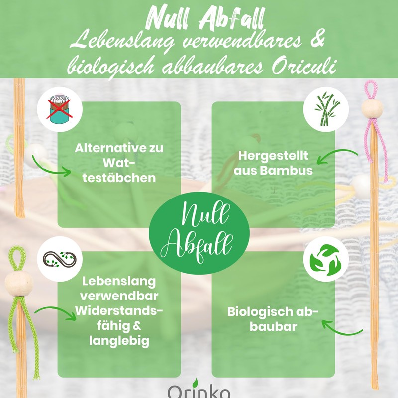 Bamboo Oriculi 6x - Ecological Ear Treatment for Replacement Cotton