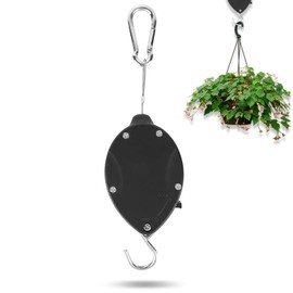Plant Rollers Hook, Hanging Basket Holder, Retractable Pulley Plant Hanger, Hanging Basket Hook, Hanging Basket Roll for Hanging Plant Baskets, Bird Cages, Wind Chimes