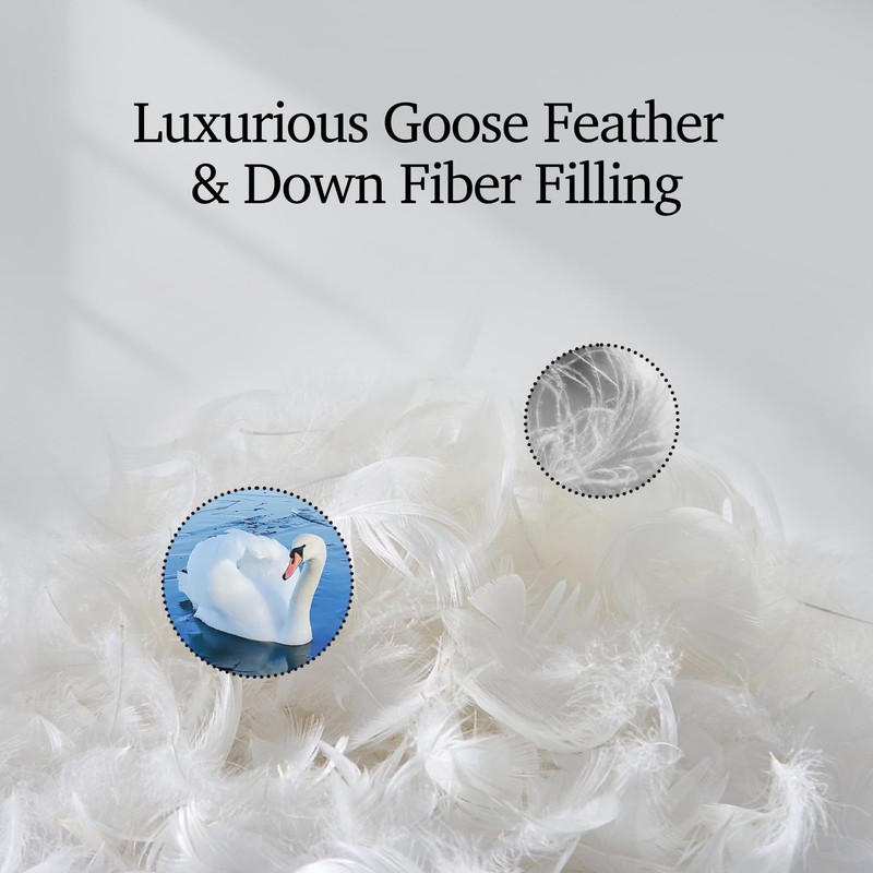 Hotel Grand Luxury White Goose Feather Down Fiber Comforter Full