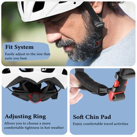 AISSTXOER Bike Helmet Adult Men, Adjustable Bicycle Helmet for Women, Cycling Helmet Safety Certified