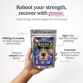 Renewa Creatine Gummies 1000mg Lemon Flavour Trial Pack 10
