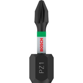 Bosch Impact Control Screwdriver Bit 25 mm 2 x PZ1 for Screwdrivers Pack of 2