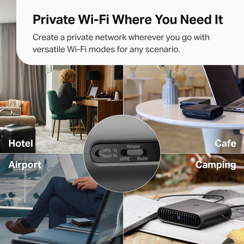 TP-Link Ultra-Portable Wi-Fi 6 AX1500 Travel Router TL-WR1502X | Easy