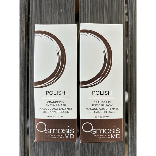 Osmosis MD Polish Cranberry Enzyme Mask 1.69oz/50ml 2 Pack Exp