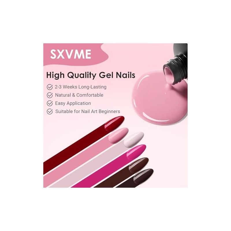 SXVME Uñas postizas negras, cortas, ovaladas y redondas, con pegamento,