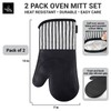 Homewear Marlow Silicone Extra Long Oven Mitt 2 Piece Set,