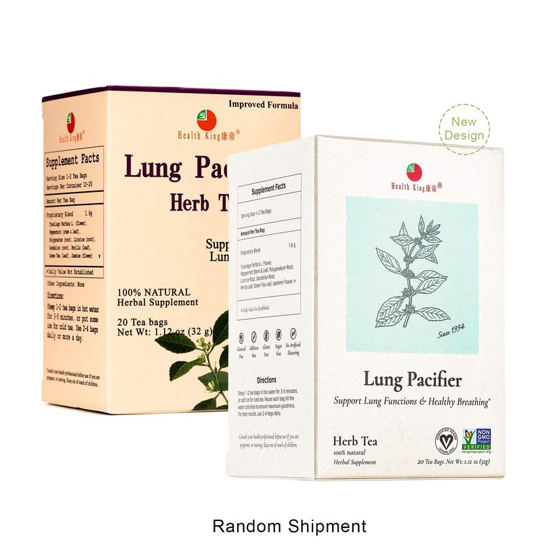 Health King Medicinal Teas Lung Pacifier Herb Tea Bags, 20