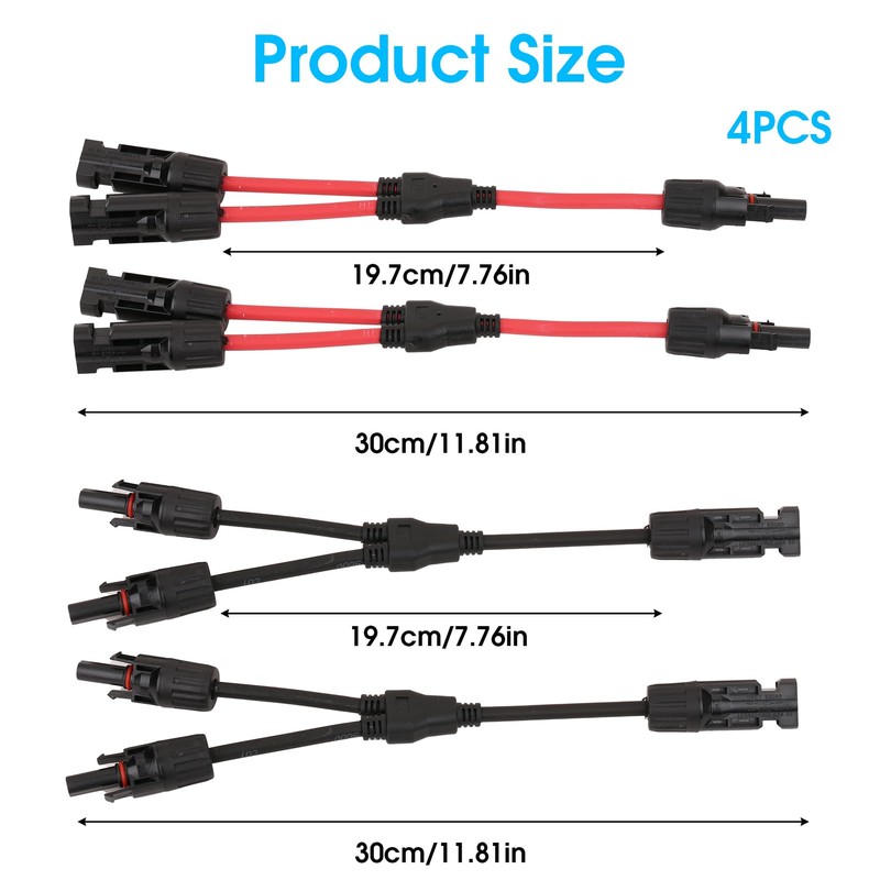 Solar Cable 2 Pairs Y for Photovoltaic Panels Solar Cable