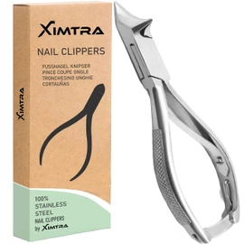 XIMTRA Podiatrist Toenail Clippers for Thick Nails Super Sharp Curved Blade Professional Coupe Ongles Professionnel Toe Nail Clippers for Seniors, Pedicure Clippers Angled, Women & Mens Nail Cutters