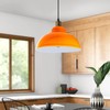 Metal Ceiling Lamp Shade - 29cm Orange Easy Fit Light