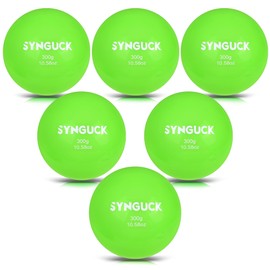 SYNGUCK 6 Pack Plyometric Weighted Balls for Baseball & Softball Training Set (10.57oz/300g) Improve Power, Pitching, Hitting - Perfect for Yoga, Fitness, Plyometrics - All Skill Levels