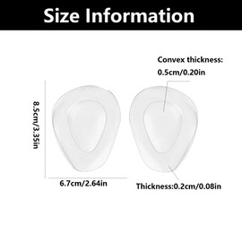 10PCS Metatarsal Pads for Women, Ball of Foot Cushion Pads, Metatarsal Pads for Men, Foot Pads for Ball of Foot, Cushions Foot Pads for Balls of Feet, for Heels Leather Shoes Men Women (Clear)