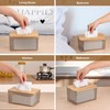 QIWODE Tissue Box Holder Rectangle, Plastic Tissue Box Cover with