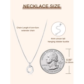 JeweBella Women's Necklace - Necklace with Pendant for Women Gold & Silver Beads Chain Bow Geometric Cubic Zirconia Jewellery Gift for Women & Girls, Brass