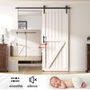 FLYVLIEG 6FT Heavy Duty Sliding Barn Door Hardware Kit（1x Floor