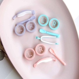 Lens Suction Rod Case Eye Lens Case Lens attaching tool 2-Lens suction stick-pink