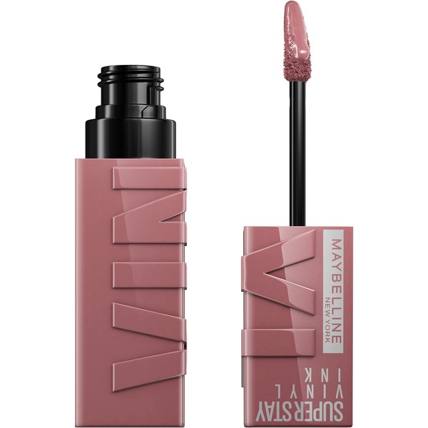 Maybelline Super Stay Vinyl Ink Longwear No-Budge Liquid Lipcolor, Highly Pigmented Color and Instant Shine, Awestruck, Pink Lipstick, 0.14 fl oz, 1 Count
