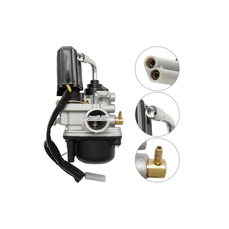 Hoypeyfiy 17.5mm Carburetor Replacement for Piaggio 50cc Motorcycle Replacement for